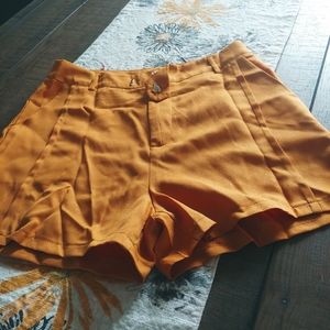 Gold orange high waisted shorts